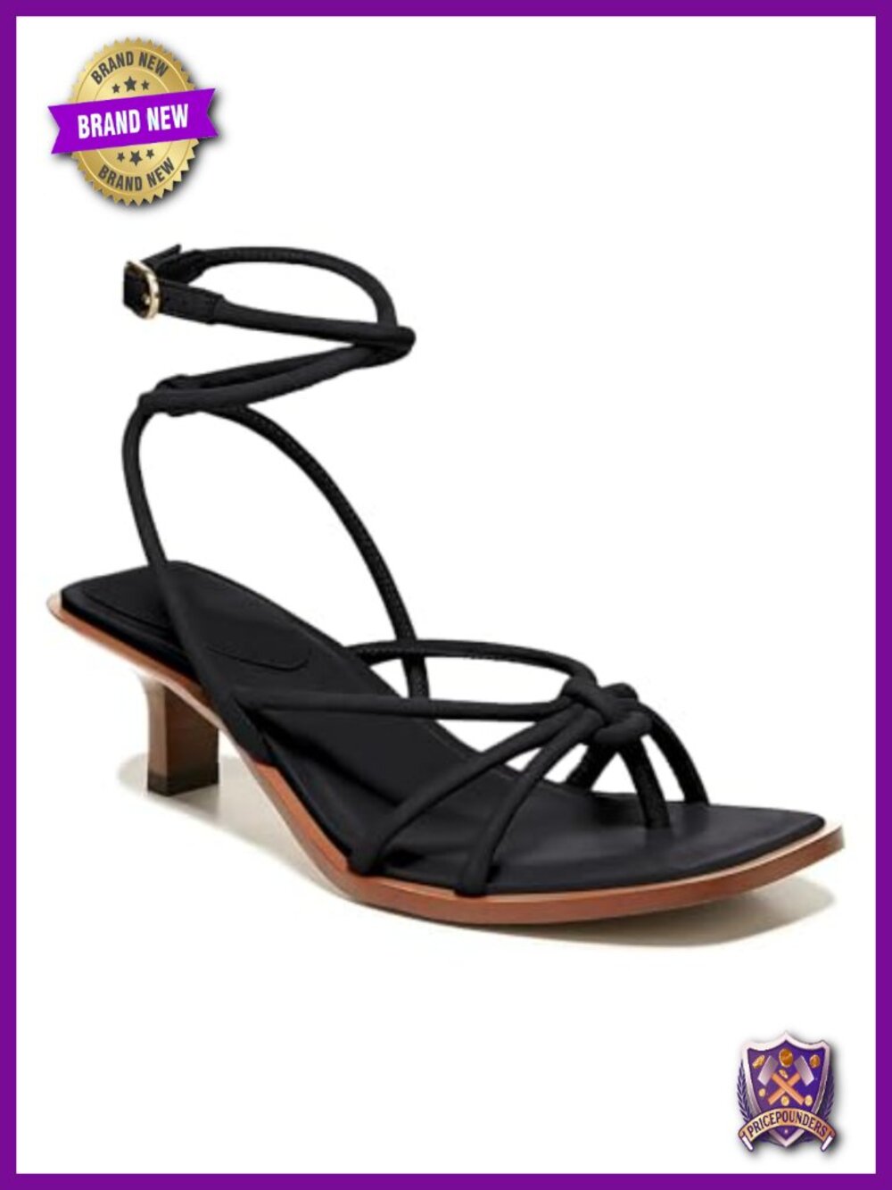 Faux Leather Strappy Heels Sandals Open Toe Kitten Heel Gladiator Ankle Strap